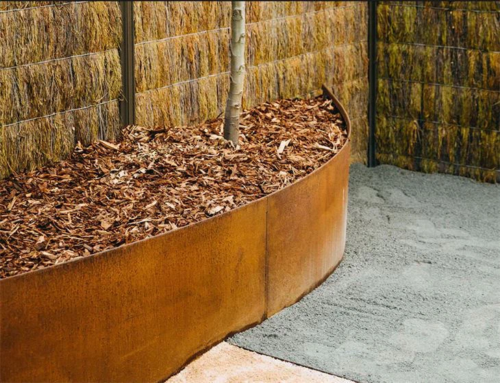 Multiple Corten Steel Tree Rings