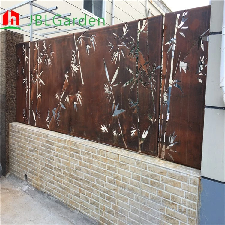 Corten steel privacy screen Corten steel privacy screen