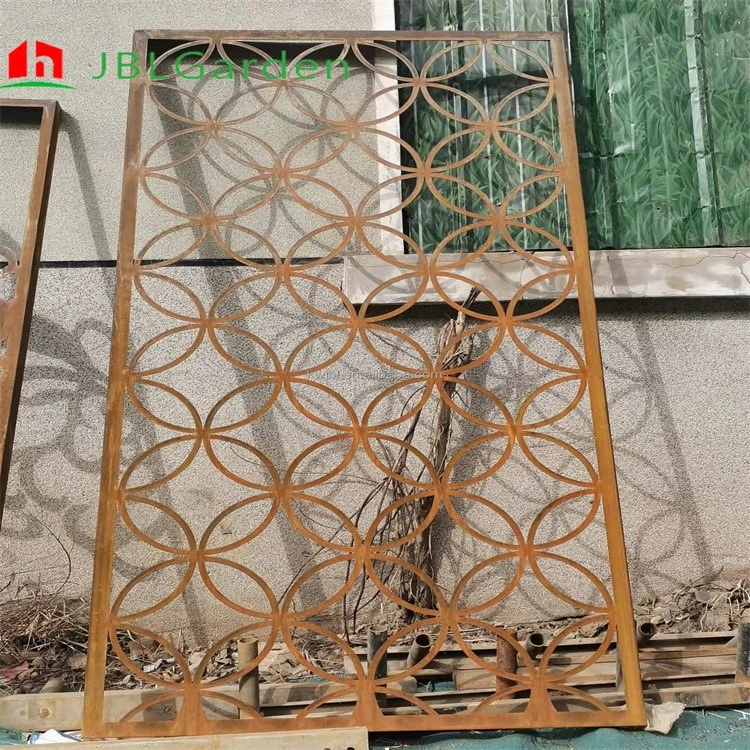 Corten steel privacy screen Corten steel privacy screen