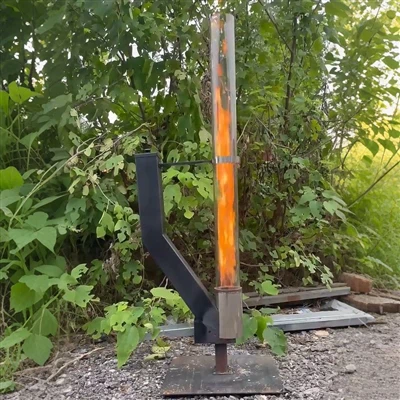 Pellet Rocket Stove With Glass Tube: Outdoor Heating