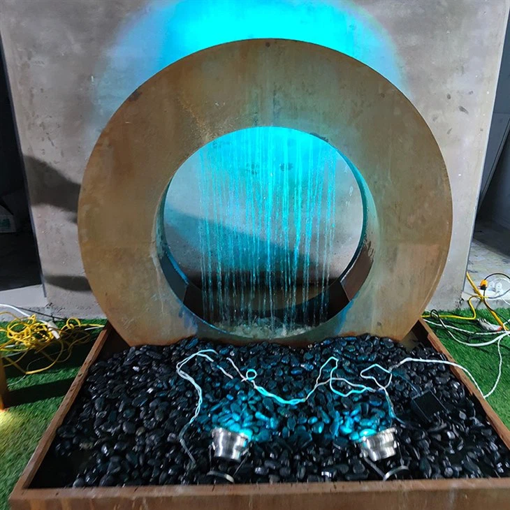 Outdoor Cor-ten Steel Waterfall Decoration