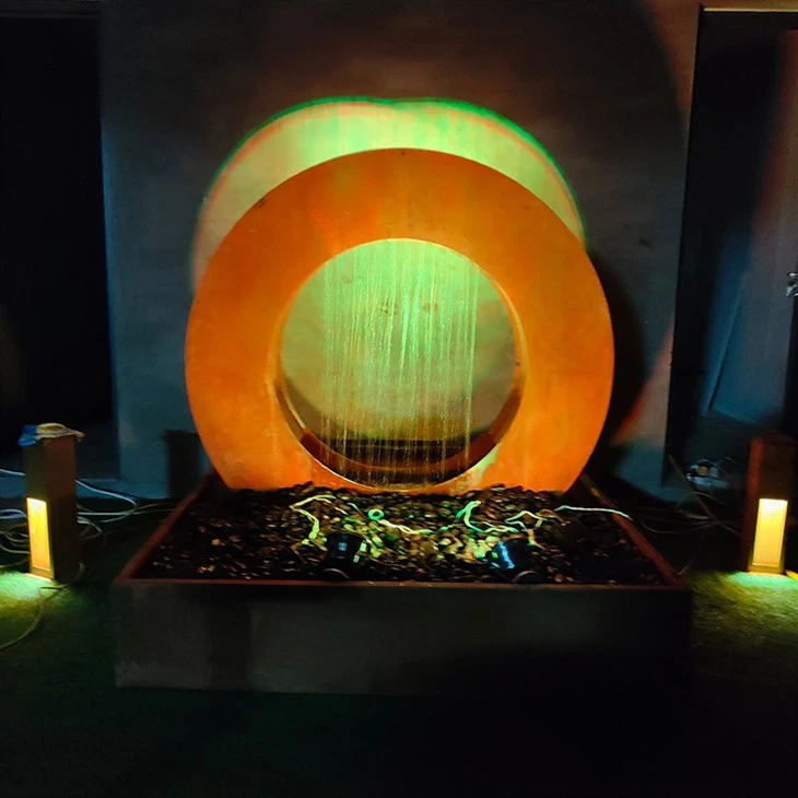 Outdoor Cor-ten Steel Waterfall Decoration