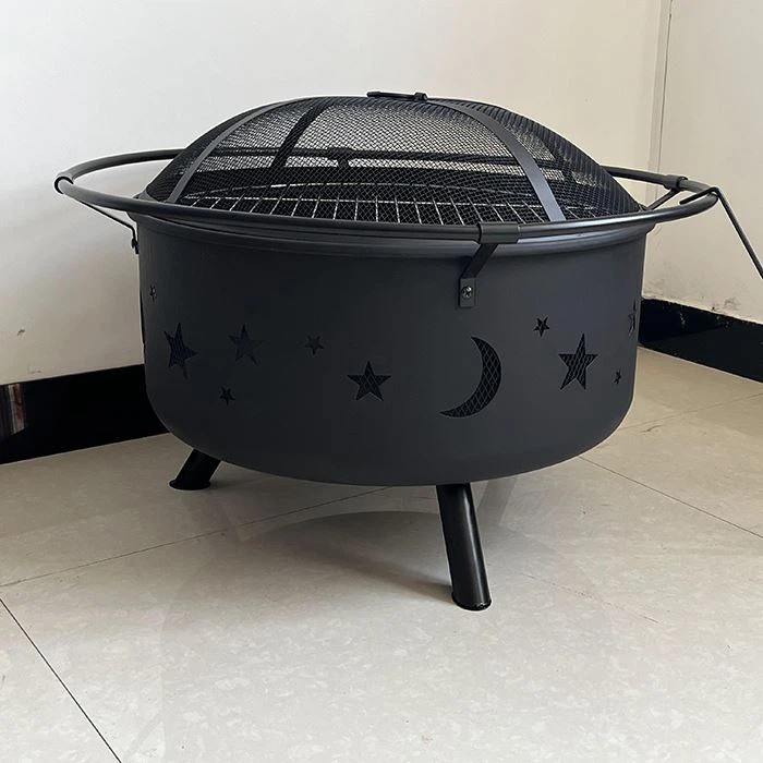 Star Moon Pattern Fire Pit Steel Fire Pit Bonfire Party Fire Pit