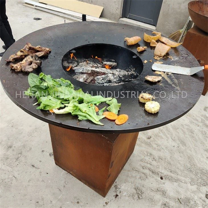 Outdoor Rust Corten Bbq Grill