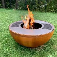 Outdoor Use Tabletop Corten Steel Grill