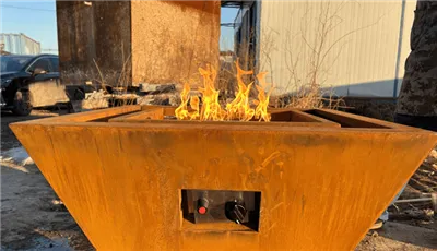 Black Outdoor Gas Fire Water Bowl