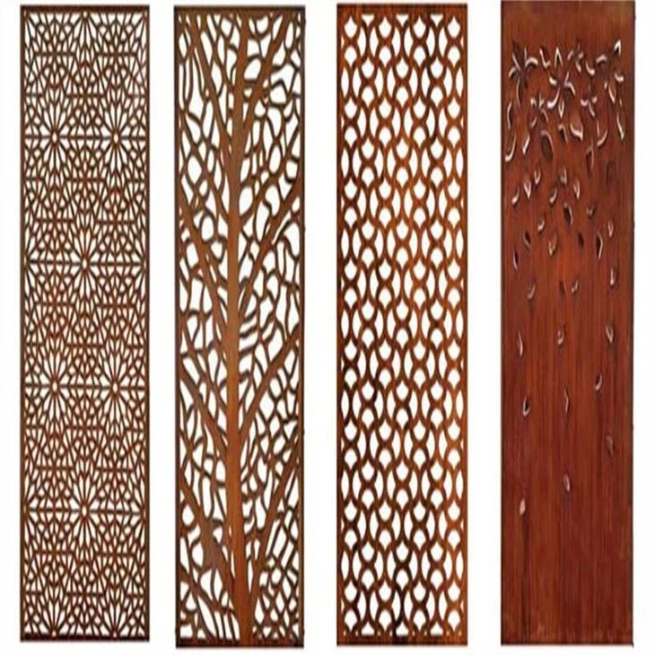 Perforated Corten Steel Fence For Landscaping