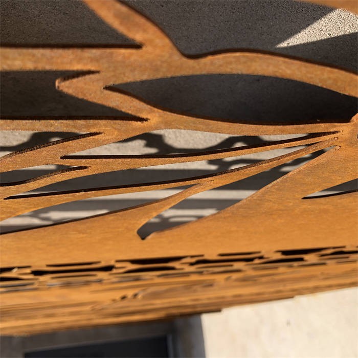 Perforated Corten Steel Privacy Fence Screen Modern Garden Divider best