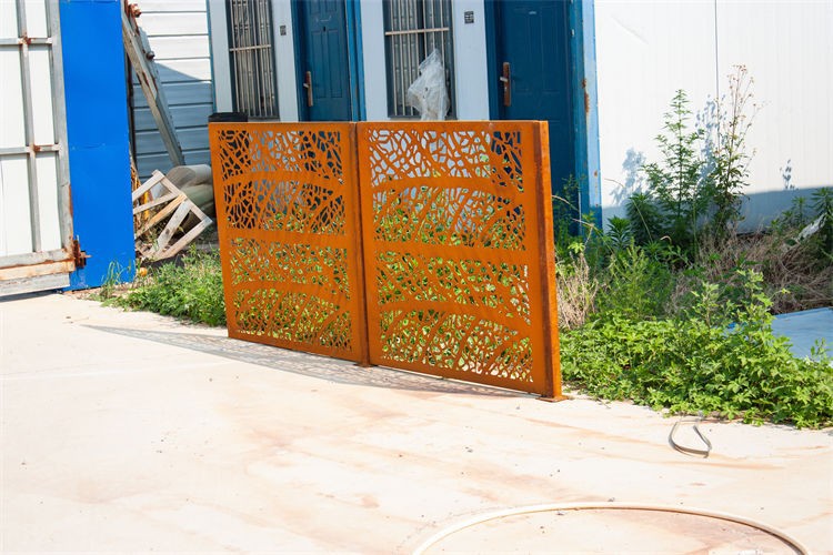 Perforated Corten Steel Privacy Fence Screen Modern Garden Divider suppliers