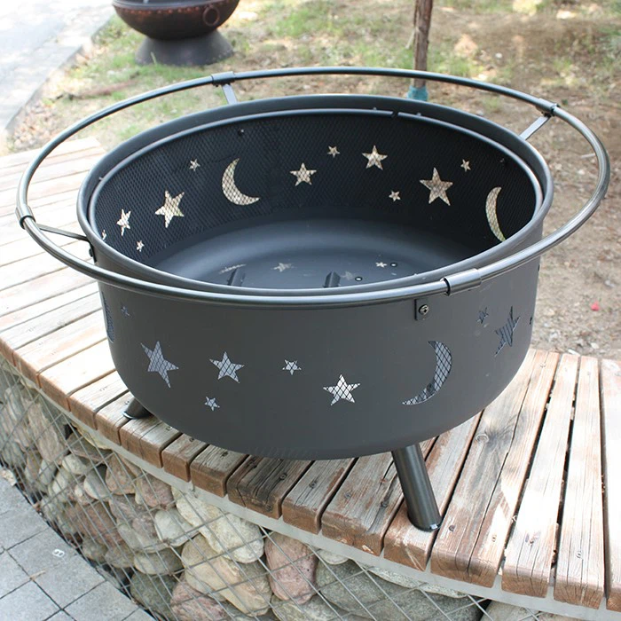 Star Moon Shaped Grill Fire Pit Star Moon Shaped Grill Fire Pit