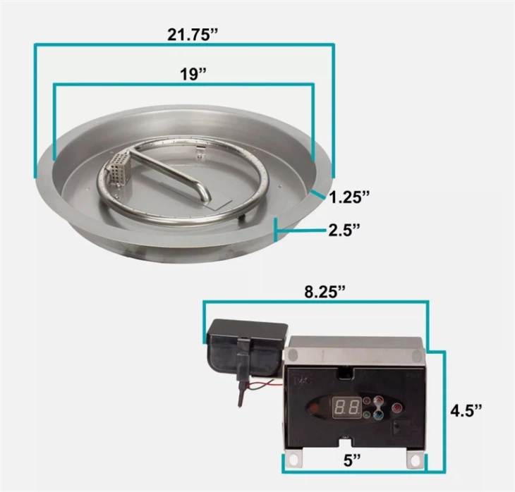 Remote Control Gas Fire Pit Burner