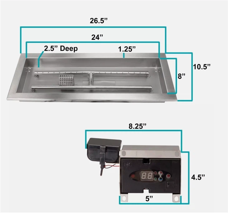 Remote Control Gas Fire Pit Burner