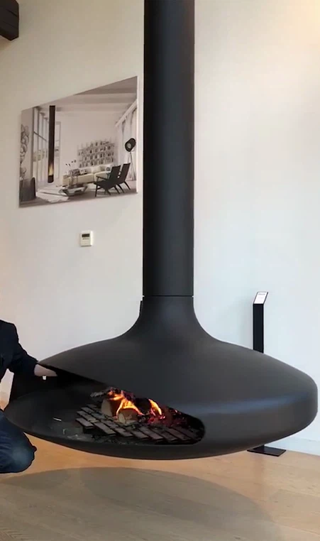 Roof Ceiling Mounted Villa Fireplace