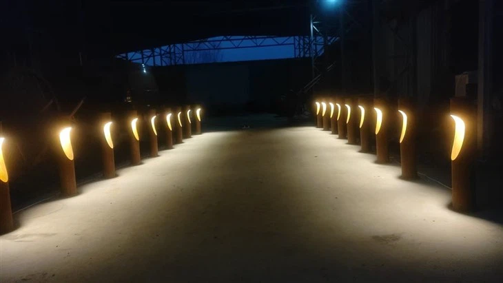 Rust Finish Outdoor Round Bollards And Lights best