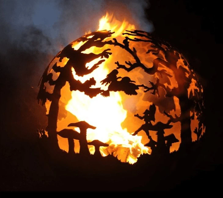 Rusty Firepit Sphere