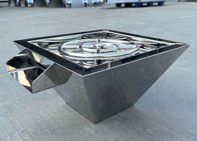 Silver Waterfall Fire Bowl