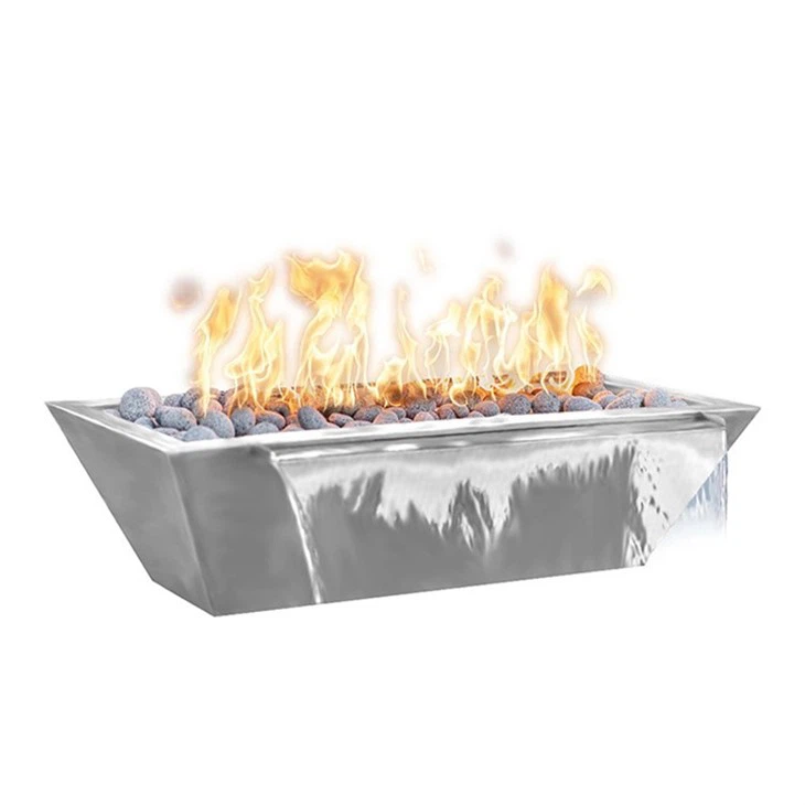 Silver Waterfall Fire Bowl