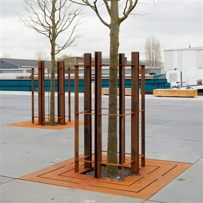 Architectural Weathering Steel Tree Grate