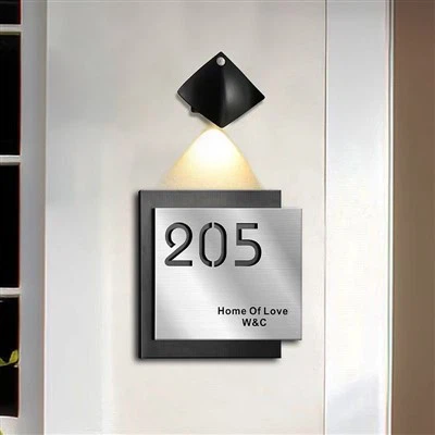 Double-Layer Stainless Steel Cut-Out Door Number