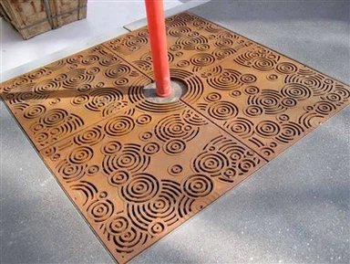Metal Around Tree Grating