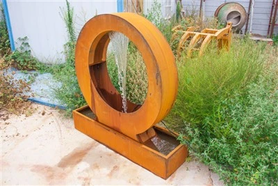 Metal Rusty Steel Waterfall Fountains