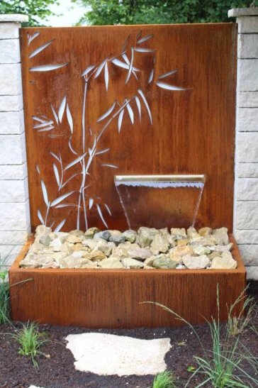 Metal Steel Water Feature For Outdoor