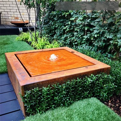 Metal Steel Water Fountains With LED Light