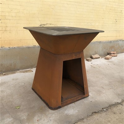 Outdoor Cooking Device Teppanyaki Grill Corten Steel BBQ Grill