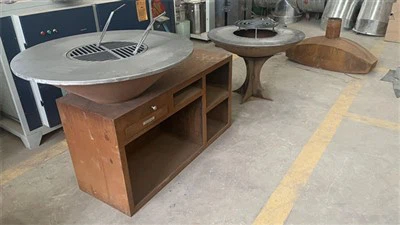 Outdoor Corten Steel BBQ Cooking