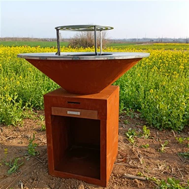 Outdoor Corten Steel Iron Fire Pit Bbq