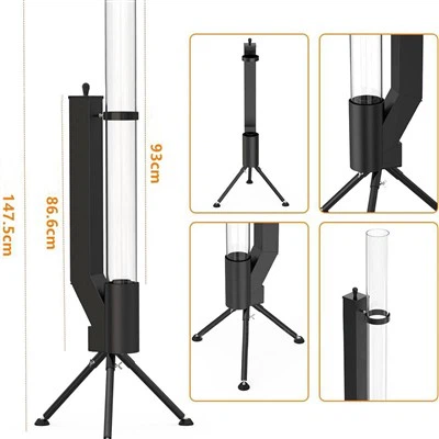 Outdoor Pellet Patio Heater With Glass Flame Tube