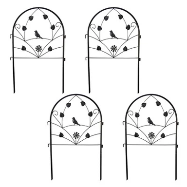 Patio Garden Fence Black