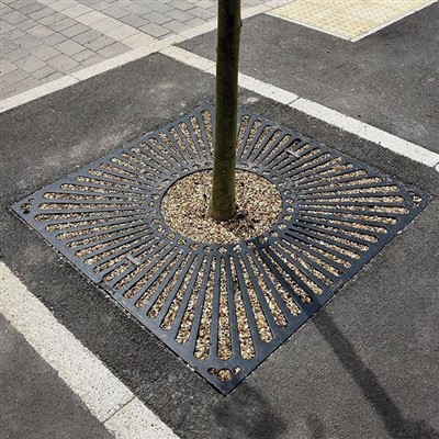 Patterned Corten Steel Tree Grate