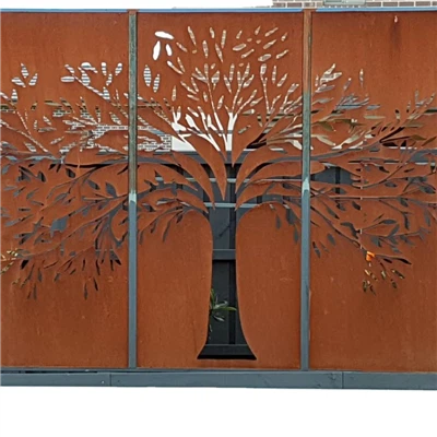 Perforated Corten Steel Fence For Landscaping