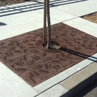Radial Pattern Corten Tree Grate