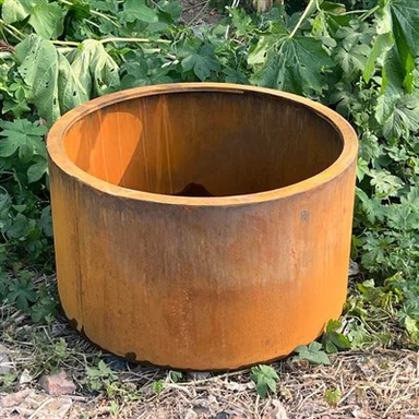 Circular Outdoor Corten Steel Planter