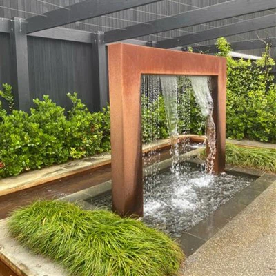 Rustic Corten Steel Water Bubble
