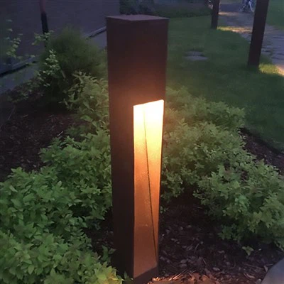 Rusty Steel Bollard Lights