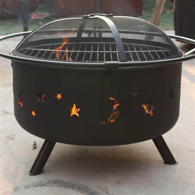 Steel Fire Pit With Grill Attachment