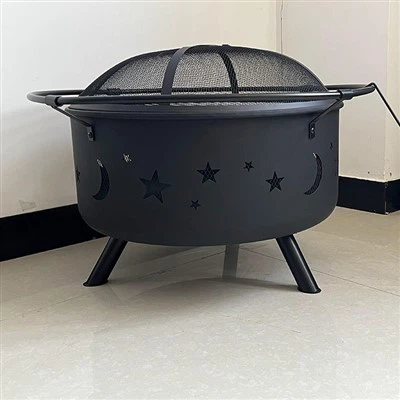 Steel Fire Pit With Natural Finish