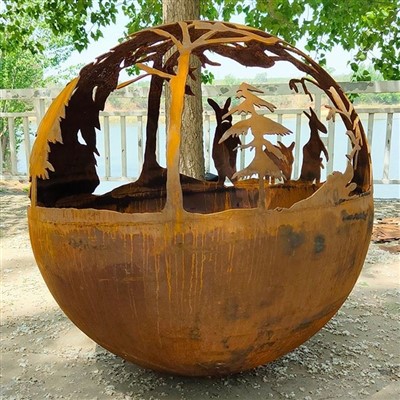 Steel Firepit Sphere