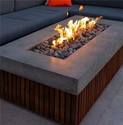 Steel Patio Gas Fire Pit