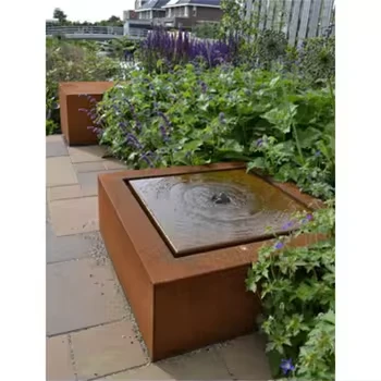 Steel Water Feature With Pool