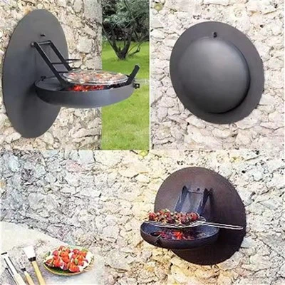 Wall Mounted Charcoal Folded BBQ Grill