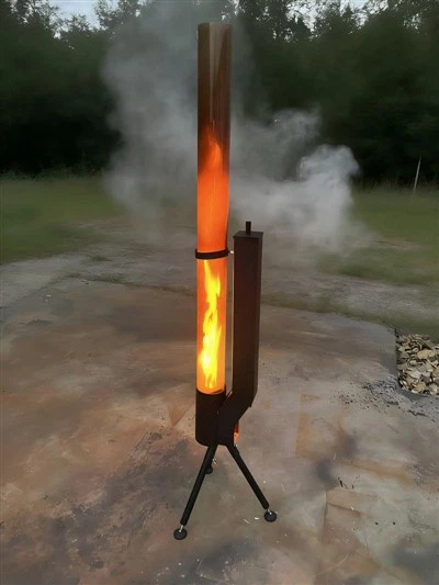 Wood Pellet Fired Heater With Glass Flame Tube