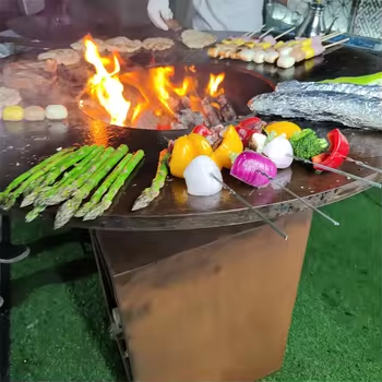 Steel Round BBQ Grill Fire Pit best