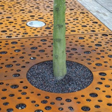 Weathering Steel Metal Tree Grate