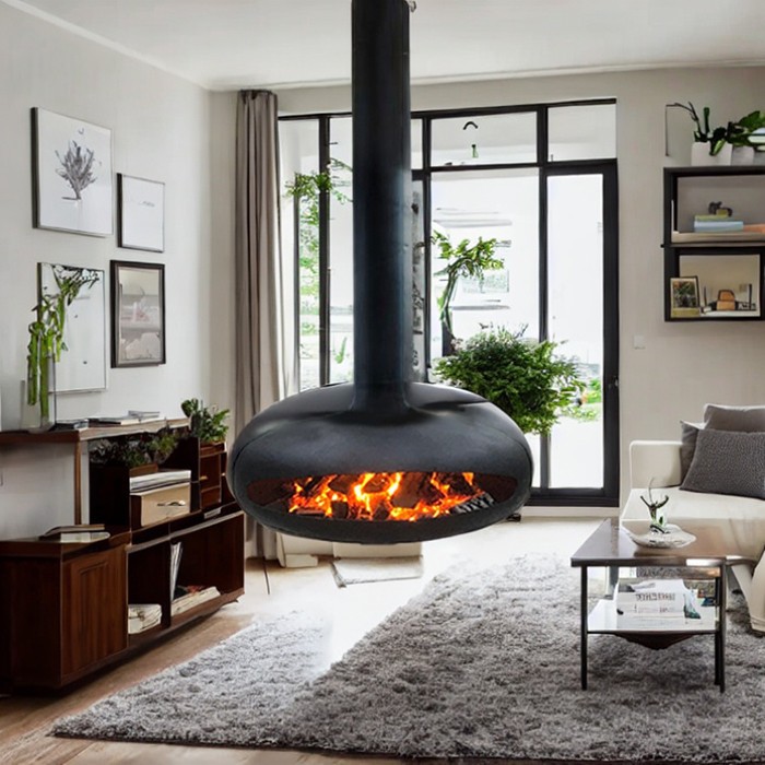 Wood Burning Hanging Fireplace