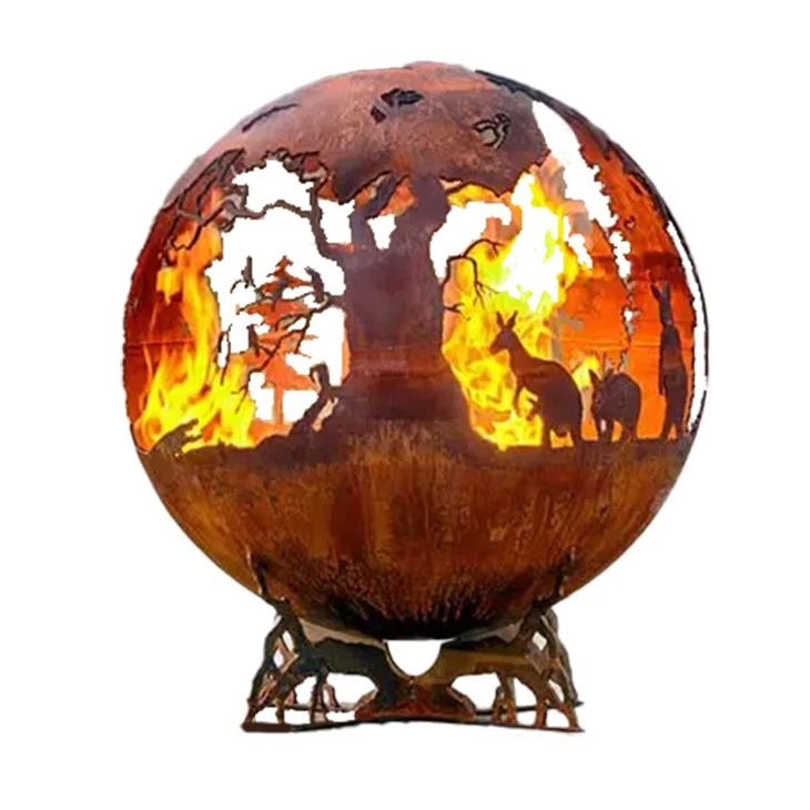 Wood Charcoal Burning Fire Sphere Fire Bowl