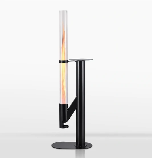 Wood Pellet Fireplace Stove With Torch Kit Glass Tube